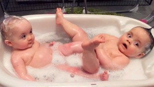 'Try Not To Laugh : 1001 Funny Reaction Babies when Play Water The First Time | Baby Videos'