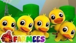 'Five Little Ducks | Childrens Song For Kids | Nursery Rhyme For Baby by Farmees'