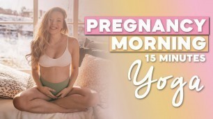 '15 Minuten Yoga für Schwangere | Sanfte Yoga Morgenroutine | Morning Prenatal Yoga Flow ☀️'