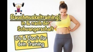 'BAUCHMUSKELN trainieren während & nach der SCHWANGERSCHAFT | Bauchtraining | Rektusdiastase'