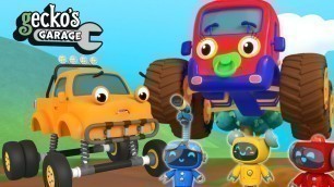 'Monster Truck Wheels On Baby Truck｜Gecko\'s Garage｜Funny Cartoon For Kids｜Videos For Toddlers'