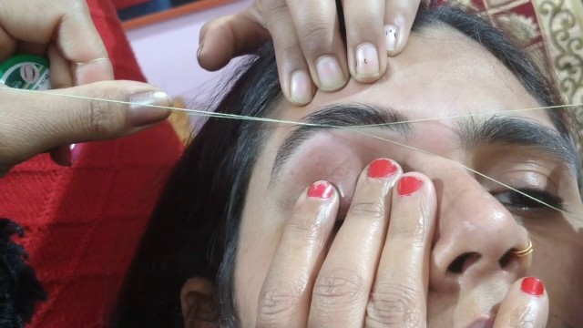 'Perfect eyebrow shaping student in Hindi professional beautician//online beauty parlour course'