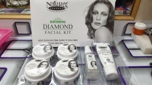 'Natures DIAMOND Facial Kit Product Unboxing and Review Beauty Parlour products || SK'