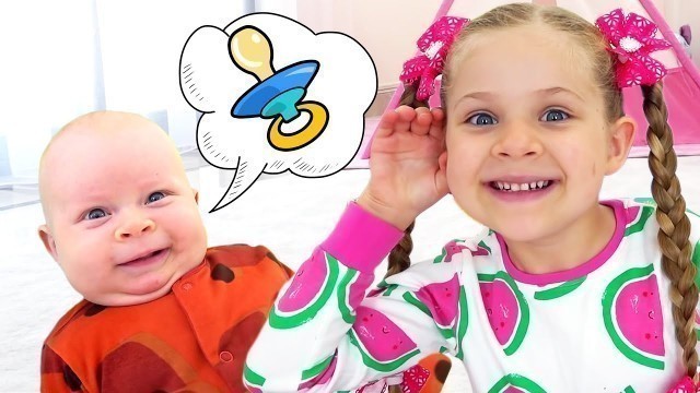 'Diana Pretend Play with Baby Oliver | Funny stories for kids'