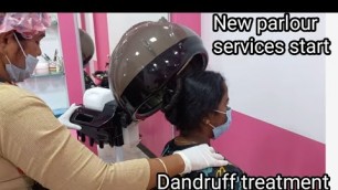 'Dandruff removal treatment in our beauty parlour |Dandruff treatment tamil | newspa makeup artistry'