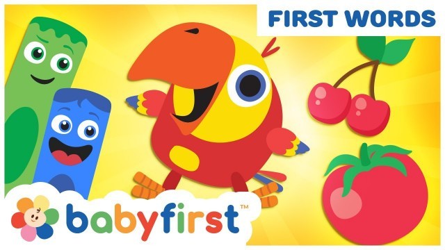 'Toddler Learning Video Words w Color Crew & Larry | Baby Learning First Words & ABC | Baby First TV'