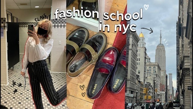 'a day in my life as a fashion student in nyc (internship, class, meetings)'