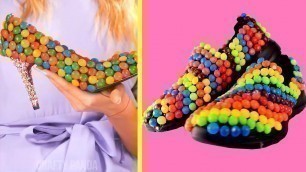 'Making Creative DIY CANDY SHOES to Sneak Food Into a Fashion Show by Crafty Panda!'