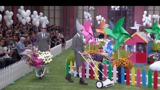 'Models on the runway for the Thom Browne Menswear Fashion Show in Paris'