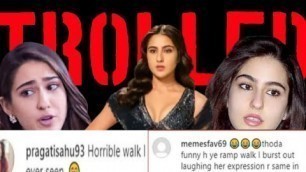 'Sara Ali Khan gets trolled for her ramp walk at a fashion show'