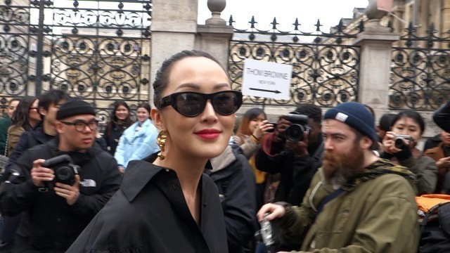 'CHRISELLE LIM (임소정) A LEAVING THOM BROWNE FASHION SHOW IN PARIS 2019.03.03'