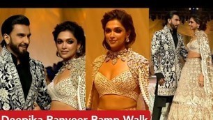 'Deepika Padukone & Ranveer Singh\'s Royal Walk At A Fashion Show For Designer Manish Malhotra'