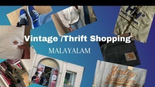 'Vintage Shopping Vlog | Thrift Shopping | Men\'s fashion malayalam'