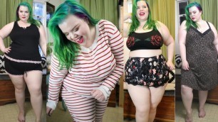 'Plus Size Fashion: PJ, Loungewear & Lingerie Try On Haul | Amazon, Torrid & Target'