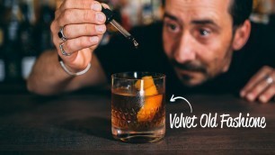 'Velvet Old Fashioned. Must Try Bourbon and Sherry Cocktail.'