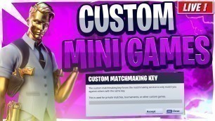 'CUSTOM MATCHMAKING FORTNITE LIVE MINI GAMES! HIDE-N-SEEK, FFA\'s, FASHION SHOWS! WINNER = SHOUTOUT'