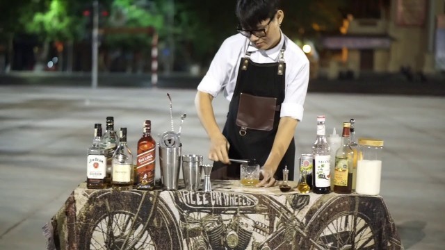 'Old Fashion Cocktail by Ryker Mya Bartender Viet Nam at Hai Phong Opera House.'