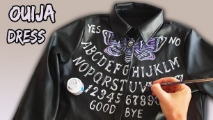 'Custom Painting my Leather Dress for Halloween/ OUIJA BOARD but make it FASHION'