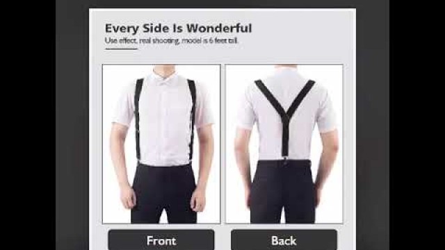 'mens suspenders black 110'