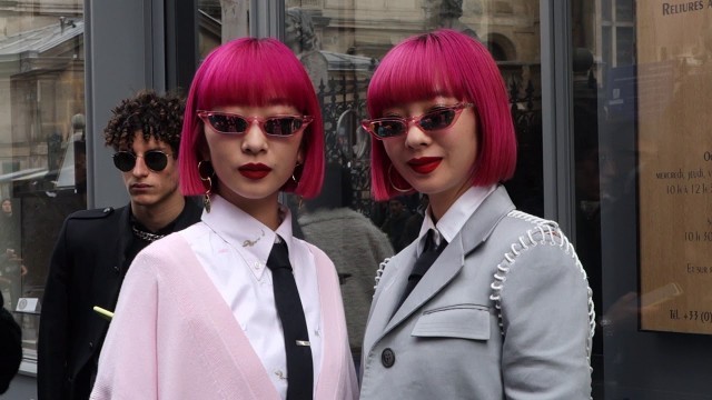 'AMIAYA : AMI (鈴木亜美) + AYA (鈴木亜耶) ATTENDING THOM BROWNE FASHION SHOW IN PARIS 2019.03.03'