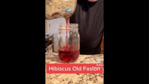 'Hibiscus Old Fasion #bourbon #mixology #booze #hibiscus #oldfashion'