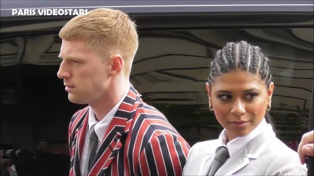 'Ysaora Thibus /medalist Tokyo 2020 & Race Imboden @ Paris Fashion Week 26 june 2022 show Thom Browne'