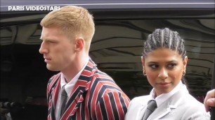 'Ysaora Thibus /medalist Tokyo 2020 & Race Imboden @ Paris Fashion Week 26 june 2022 show Thom Browne'