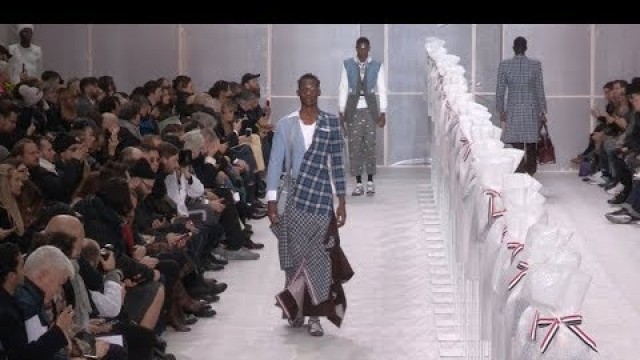 'Models and Designer on the runway for the Thom Browne Menswear Fashion Show'