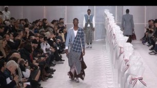 'Models and Designer on the runway for the Thom Browne Menswear Fashion Show'