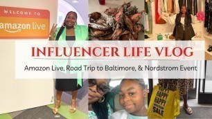 'Life Of A Fashion Youtuber Vlog | Come With Me To Amazon Live, Road Trip To Baltimore & Shopping'