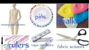 'basic personal equipment/tools for fashion designers guide.'