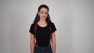 '1 Inch Wide X-Back Suspenders for Women (and Men!) - Burgundy'