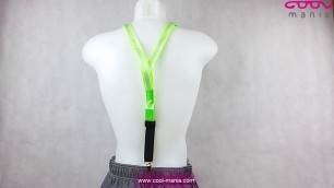 'Party LED flashing men suspenders - green (www.cool-mania.com)'