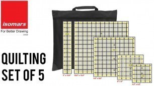 'Isomars Quilting Ruler Set of 5 | Garment Rulers Set | Fashion Designing Tools | Acrylic Rulers'