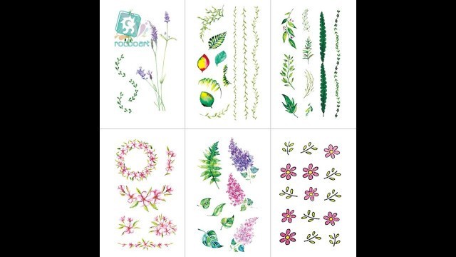 'Rocooart Flower Temporary Tattoos for Women Hand Tattoo Sticker Fashion Body Art Waterproof Arm Fake'