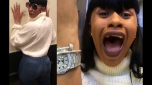 '#CardiB $100,000 watch & $60 #FashionNova outfit! #LHHNY Season 7 star is a high fashion Diva'