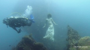 'SS Liberty shipwreck, Tulamben, East Bali - Underwater fashion shoot with Julia Pretzl'