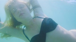 'Woman Swimming Underwater // BIKINI //#hotvideo'