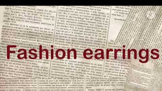 'China fashion jewelry (Earrings ) full video'