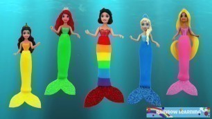 'Play Doh Disney Princess Mermaid Underwater Fashion Show RainbowLearning'