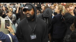 'Kanye West among the crowd @ Paris after Givenchy show Paris Fashion Week 2 October 2022'