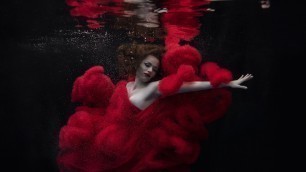 'Underwater fashion shooting with Barbora'