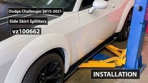 'Vicrez VZ Style Side Skirt Splitter vz100662 | Dodge Challenger 2015-2021 Installation'