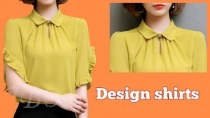 'Cắt may Áo kiểu thời trang nhún cổ cực xinh |basic Sewing techniques |'