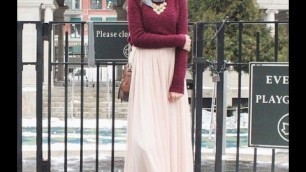 'Maxi Skirt Lookbook Hijab Fashion Style ! -part2-'