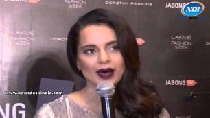 'Lakme Fashion Week S/R 2014: Kangana Ranaut interacting with Media'