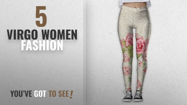 'Virgo Women Fashion [2018 Best Sellers]: Virgo Rose Floral Flower Warmth Compression Pants/Yoga'