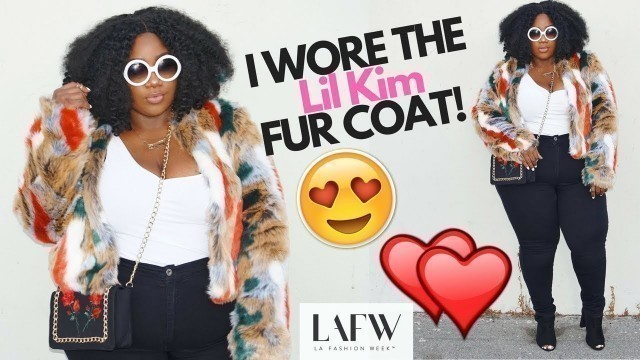 'I WORE THE LIL KIM FUR COAT! LA FASHION WEEK! BISHME R. CROMARTIE | VLOG'