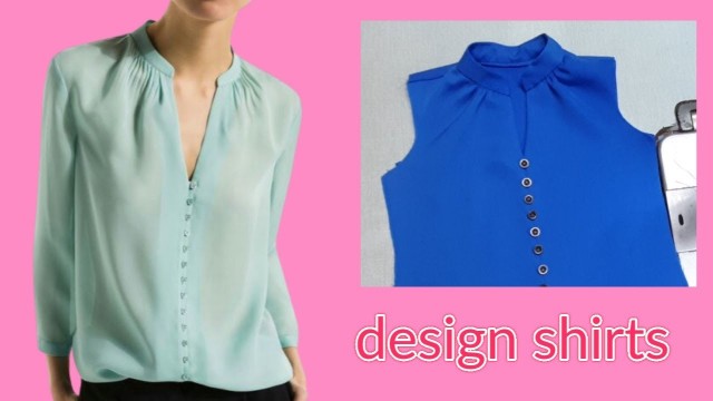 'Cắt may Áo kiểu nhún cổ xẻ V cực thời trang |design shirts |basic Sewing techniques |'