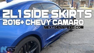 'NEW Gloss Black ZL1 Side Skirts FOR The 2017 CAMARO SS!'